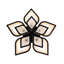 Lustra LED cu telecomanda DALIA 170W, 5 Petale, lumina Rece/Calda/Neutra, Dimabila, Negru