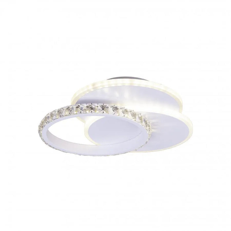 Lustra LED cu cristal SOFIA 24W, lumina Rece/Calda/Neutra, Alb
