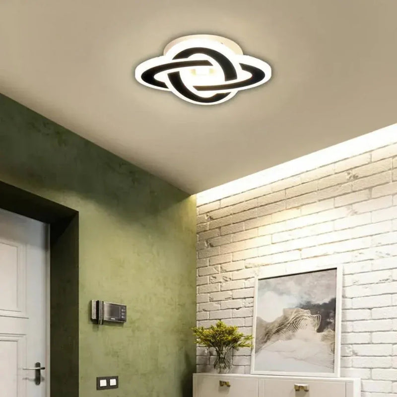 Lustra LED CRINELLA 53W, Diametru 23cm, lumina Rece/Calda/Neutra, Negru