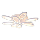 Lustra LED cu telecomanda SUNFLOWER 98W, 9 Elemente, lumina Rece/Calda/Neutra, Dimabila, Alb