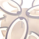 Lustra LED cu telecomanda SUNFLOWER 98W, 9 Elemente, lumina Rece/Calda/Neutra, Dimabila, Alb