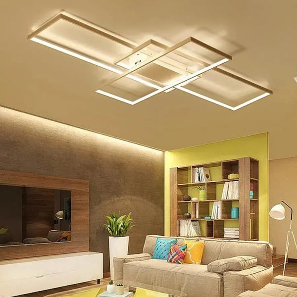 Lustra LED cu telecomanda LANDYN 61W, lumina Rece/Calda/Neutra, Dimabila, Alb