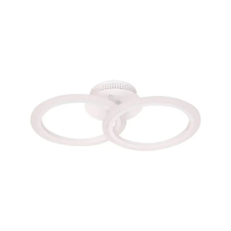 Lustra LED cu telecomanda BETTY 28W, 2 Cercuri, lumina Rece/Calda/Neutra, Dimabila, Alb