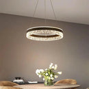 Lustra LED suspendata cu telecomanda BRINDA 124W, lumina Rece/Calda/Neutra, Dimabila, Negru, Inaltime Reglabila