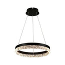 Lustra LED suspendata cu telecomanda BRINDA 124W, lumina Rece/Calda/Neutra, Dimabila, Negru, Inaltime Reglabila