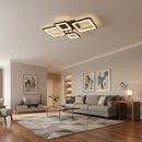 Lustra LED cu telecomanda MUGE 112W, 4 Patrate, lumina Rece/Calda/Neutra, Dimabila, Negru Lustre LED cu Telecomanda Default Title Alessandro Design