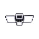 Lustra LED cu telecomanda MUGE 112W, 4 Patrate, lumina Rece/Calda/Neutra, Dimabila, Negru