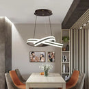 Lustra LED suspendata cu telecomanda INFINITY LOOP 61W, lumina Rece/Calda/Neutra, Dimabila, Negru, Inaltime Reglabila