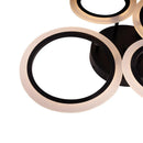 Lustra LED cu telecomanda BETTY 44W, 4 Cercuri, lumina Rece/Calda/Neutra, Dimabila, Negru