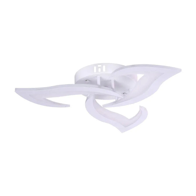 Lustra LED cu telecomanda LOTUS 34W, 3 Petale, lumina Rece/Calda/Neutra, Dimabila, Alb