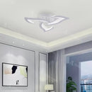 Lustra LED cu telecomanda LOTUS 34W, 3 Petale, lumina Rece/Calda/Neutra, Dimabila, Alb