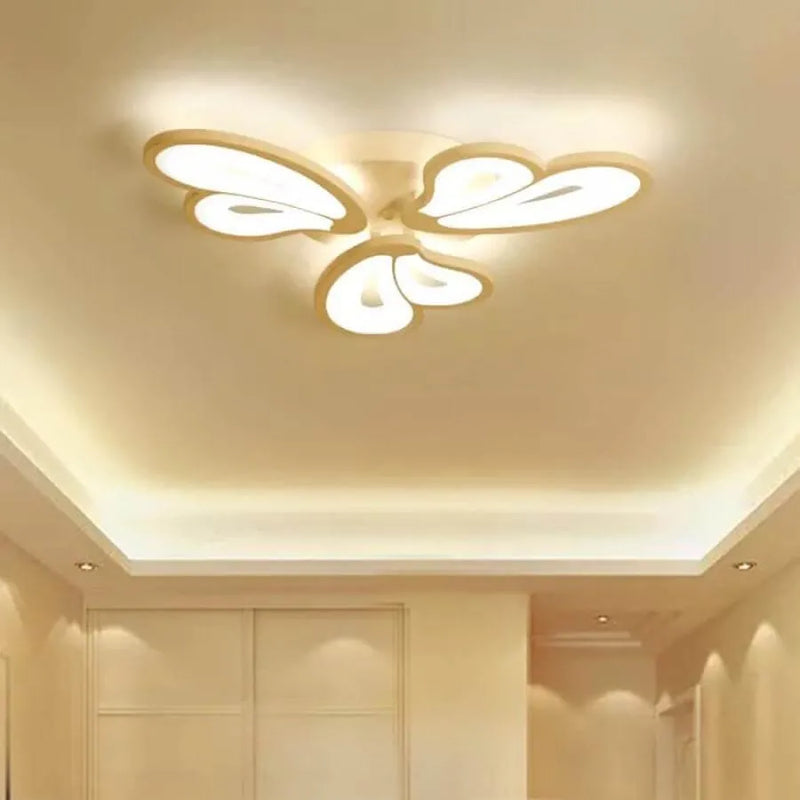 Lustra LED cu telecomanda BLOSSOM 43W, 3 Petale, lumina Rece/Calda/Neutra, Dimabila, Alb