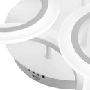 Lustra LED cu telecomanda EVANA 120W, 6 Cercuri, lumina Rece/Calda/Neutra, Dimabila, Alb