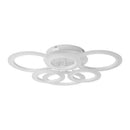 Lustra LED cu telecomanda EVANA 120W, 6 Cercuri, lumina Rece/Calda/Neutra, Dimabila, Alb