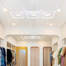 Lustra LED cu telecomanda  FELIX 87W, 3 Patrate, lumina Rece/Calda/Neutra, Dimabila, Alb