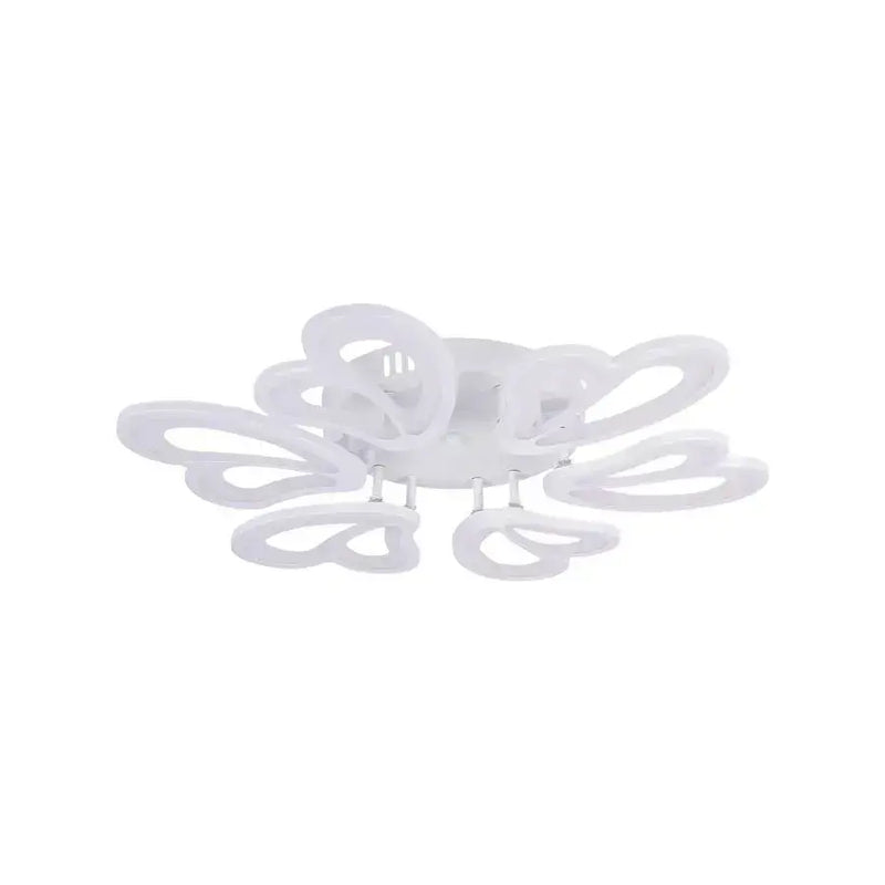 Lustra LED cu telecomanda BLOSSOM 72W, 6 Petale, lumina Rece/Calda/Neutra, Dimabila, Alb