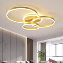 Lustra LED cu telecomanda LYRA 100W, 3 Cercuri, lumina Rece/Calda/Neutra, Dimabila, Auriu Periat Lustre LED cu Telecomanda Default Title Alessandro Design