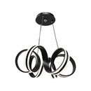 Lustra LED suspendata cu telecomanda INFINITY TWIST 180W, Ondulata, lumina Rece/Calda/Neutra, Dimabila, Negru, Inaltime Reglabila Lustre Moderne Default Title Alessandro Design