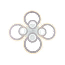 Lustra LED cu telecomanda KADE 72W, 4 Cercuri, lumina Rece/Calda/Neutra, Dimabila, Alb