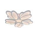 Lustra LED cu telecomanda TULIP 73W, 5 Petale, lumina Rece/Calda/Neutra, Dimabila, Alb