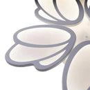 Lustra LED cu telecomanda TULIP 73W, 5 Petale, lumina Rece/Calda/Neutra, Dimabila, Alb