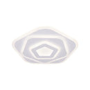Lustra LED cu Telecomanda PENTAGON 59W, 40cm, Lumina Rece/Calda/Neutra 3000K/4000K/6000K, Alb, Metal si Acril