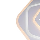 Lustra LED cu Telecomanda PENTAGON 59W, 40cm, Lumina Rece/Calda/Neutra 3000K/4000K/6000K, Alb, Metal si Acril