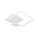 Lustra LED cu telecomanda ANEMONA 75W, 3 Patrate, lumina Rece/Calda/Neutra, Dimabila, Alb