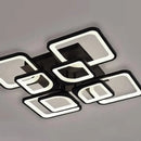 Lustra LED cu telecomanda FELY 192W, 8 Patrate, lumina Rece/Calda/Neutra, Dimabila, Alb