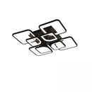 Lustra LED cu telecomanda ZOE, 8 Patrate, 130W, Lumina Rece/Calda/Neutra, Dimabila, Negru