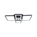 Lustra LED cu telecomanda SVANA 106W, 4 Patrate, lumina Rece/Calda/Neutra, Dimabila, Negru
