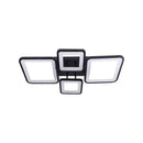 Lustra LED cu telecomanda SVANA 106W, 4 Patrate, lumina Rece/Calda/Neutra, Dimabila, Negru