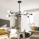 Lustra Architek Nona, 9x E27, Negru, Metal