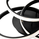 Lustra LED cu telecomanda VECTOR VORTEX 96W, 3 Elemente, lumina Rece/Calda/Neutra, Dimabila, Negru