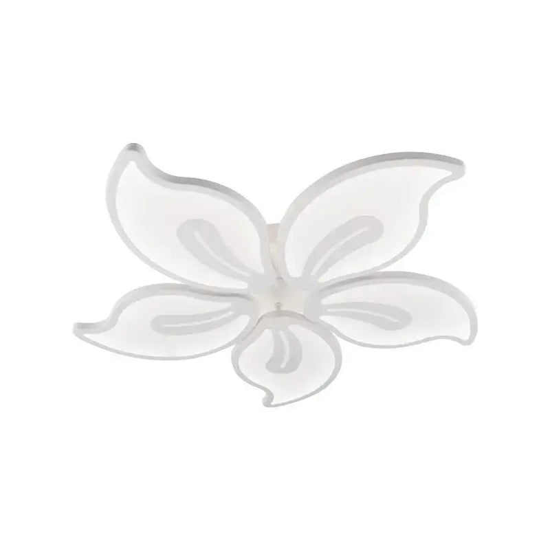 Lustra LED cu telecomanda JASMINE 73W, 5 Petale, lumina Rece/Calda/Neutra, Dimabila, Alb