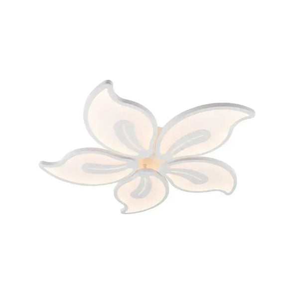 Lustra LED cu telecomanda JASMINE 66W, 5 Petale, lumina Rece/Calda/Neutra, Dimabila, Alb