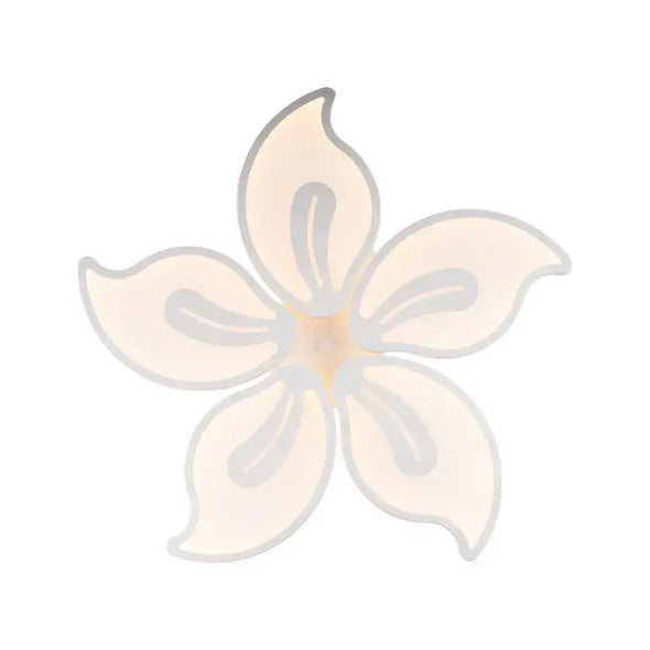 Lustra LED cu telecomanda JASMINE 66W, 5 Petale, lumina Rece/Calda/Neutra, Dimabila, Alb