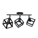 Lustra FORMA CUB -STRUKTUR Trio, 3xE27, Negru, Metal