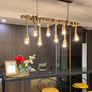 Lustra Vintage cu Franghie PEDRO, 8 x E27, Metal Maro