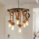 Lustra Roata, 6 x E27, Maro, Metal / Sfoara