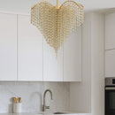 Candelabru Cristal CONWY Eleganza, 4xE27, Diametru 47cm, Auriu