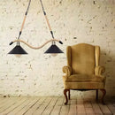 Lustra Franghie, 2*E27, Maro, Metal si Sfoara