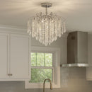 Candelabru Cristal EDINBURGH Eleganza, 5xE27, Diametru 47cm, Crom Lucios