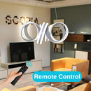 Lustra LED suspendata cu telecomanda INFINITY TWIST 180W, Ondulata, lumina Rece/Calda/Neutra, Dimabila, Alb, Inaltime Reglabila