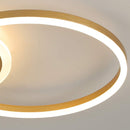 Lustra LED cu telecomanda RINOVA 47W, 2 cercuri, lumina Rece/Calda/Neutra, Dimabila, Auriu Lucios