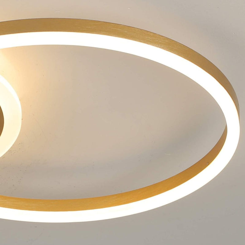 Lustra LED Dario, 2 Cercuri, 47W, Lumina Rece/Calda/Neutra, Auriu