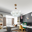 Lustra MODERNA, tip Pendul, LOFT Bagliore, Glob, 9xE27, Inaltime Reglabila, Auriu