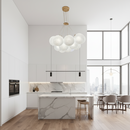 Lustra MODERNA LOFT Bagliore, Glob, 9xE27, Inaltime Reglabila, Auriu Lustre Moderne Default Title Alessandro Design