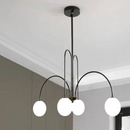 Lustra cu Abajur, Torino, 4xE27, Negru, Metal Lustre Clasice Default Title Alessandro Design
