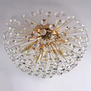 Candelabru Cristal MINUE, 4x G9, Diametru 35cm, Auriu Lucios